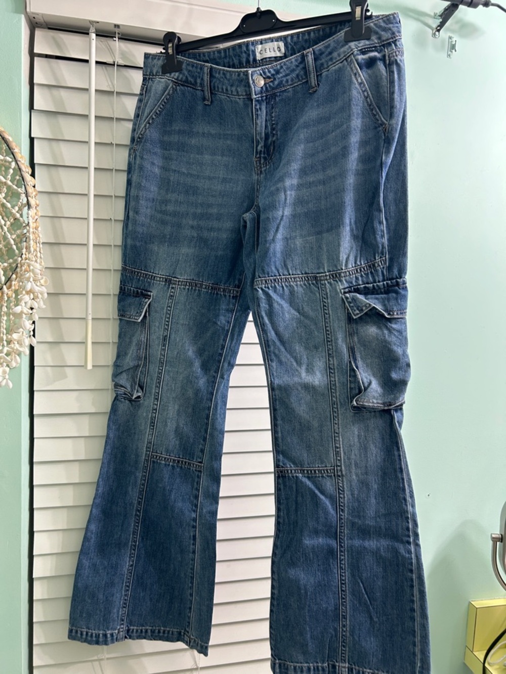 jeans by CELLO they are a flare leg. The jeans are very cute.size 11 100% cotton